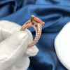 3ct Pear Cut Pink Sapphire Engagement Ring in Rose Gold