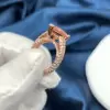 3ct Pear Cut Pink Sapphire Engagement Ring in Rose Gold