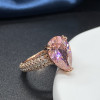 3ct Pear Cut Pink Sapphire Engagement Ring in Rose Gold