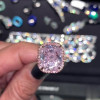 4ct Cushion Cut Halo Pink Sapphire Ring