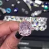 4ct Cushion Cut Halo Pink Sapphire Ring