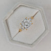 5.4ct Cushion Cut White Sapphire Engagement Ring in Gold
