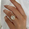 4ct Oval Cut White Sapphire Gold Tone Engagement Ring