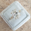 4ct Oval Cut White Sapphire Gold Tone Engagement Ring