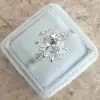 4ct Oval Cut White Sapphire Gold Tone Engagement Ring