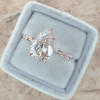 2.2ct Pear Cut White Sapphire Engagement Ring