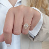 2.2ct Pear Cut White Sapphire Engagement Ring
