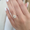 2.2ct Pear Cut White Sapphire Engagement Ring