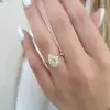 2.2ct Pear Cut White Sapphire Engagement Ring