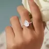 2.2ct Pear Cut White Sapphire Engagement Ring