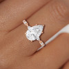 2.2ct Pear Cut White Sapphire Engagement Ring