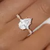 2.2ct Pear Cut White Sapphire Engagement Ring