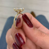 3ct Oval Cut White Sapphire Engagement Ring in Gold