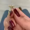 3ct Oval Cut White Sapphire Engagement Ring in Gold