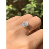 3ct Oval Cut White Sapphire Engagement Ring in Gold