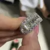 7.8ct Baguette Cut Light Yellow Sapphire Eternity Band