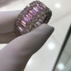 7.8 ct Baguette Cut Pink Sapphire Eternity Band