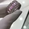 7.8 ct Baguette Cut Pink Sapphire Eternity Band