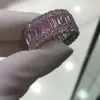 7.8 ct Baguette Cut Pink Sapphire Eternity Band