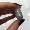 7.8ct Baguette Cut White Sapphire Eternity Band