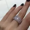 7.8ct Baguette Cut White Sapphire Eternity Band