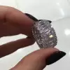 7.8ct Baguette Cut White Sapphire Eternity Band