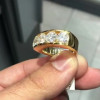 1.08ct Round Cut White Sapphire Wedding Band in Gold