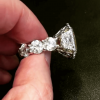 5.6ct Princess Cut Yellow Sapphire Halo Engagement Ring
