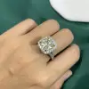 5.6ct Cushion Cut Yellow Sapphire Halo Engagement Ring
