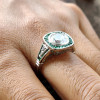 2ct Round Cut Halo Emerald Vintage Engagement Ring