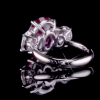 Oval Cut Three Stone Amethyst 8 Carat Engagement Ring