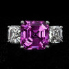 5ct Asscher Cut Amethyst Engagement Ring
