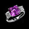 5ct Asscher Cut Amethyst Engagement Ring