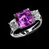 5ct Asscher Cut Amethyst Engagement Ring