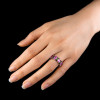 Pink & Olive Green Sapphire 12 Carat Eternity Band