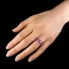 Pink & Olive Green Sapphire 12 Carat Eternity Band