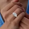 Princess Cut White Sapphire Engagement Ring