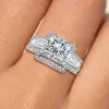 Princess Cut White Sapphire Engagement Ring