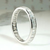 3.85ct Emerald Cut White Sapphire Eternity Band