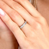 3.85ct Emerald Cut White Sapphire Eternity Band