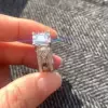 Radiant Cut White Sapphire Bridal Set
