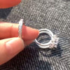 Radiant Cut White Sapphire Bridal Set