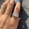 Radiant Cut White Sapphire Bridal Set