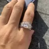 Radiant Cut White Sapphire Bridal Set