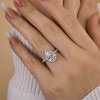 2ct Pear Cut White Sapphire Classic Halo Engagement Ring
