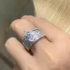 1.5ct Marquise Cut White Sapphire 5pcs Bridal Set