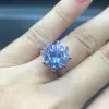 6.8ct Round Cut White Sapphire Engagement Ring