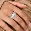 3.2ct Round Cut White Sapphire Engagement Ring