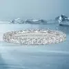 3.2ctw Round Cut White Sapphire Eternity Band