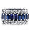 7.8ct Baguette Cut Blue Sapphire Eternity Band